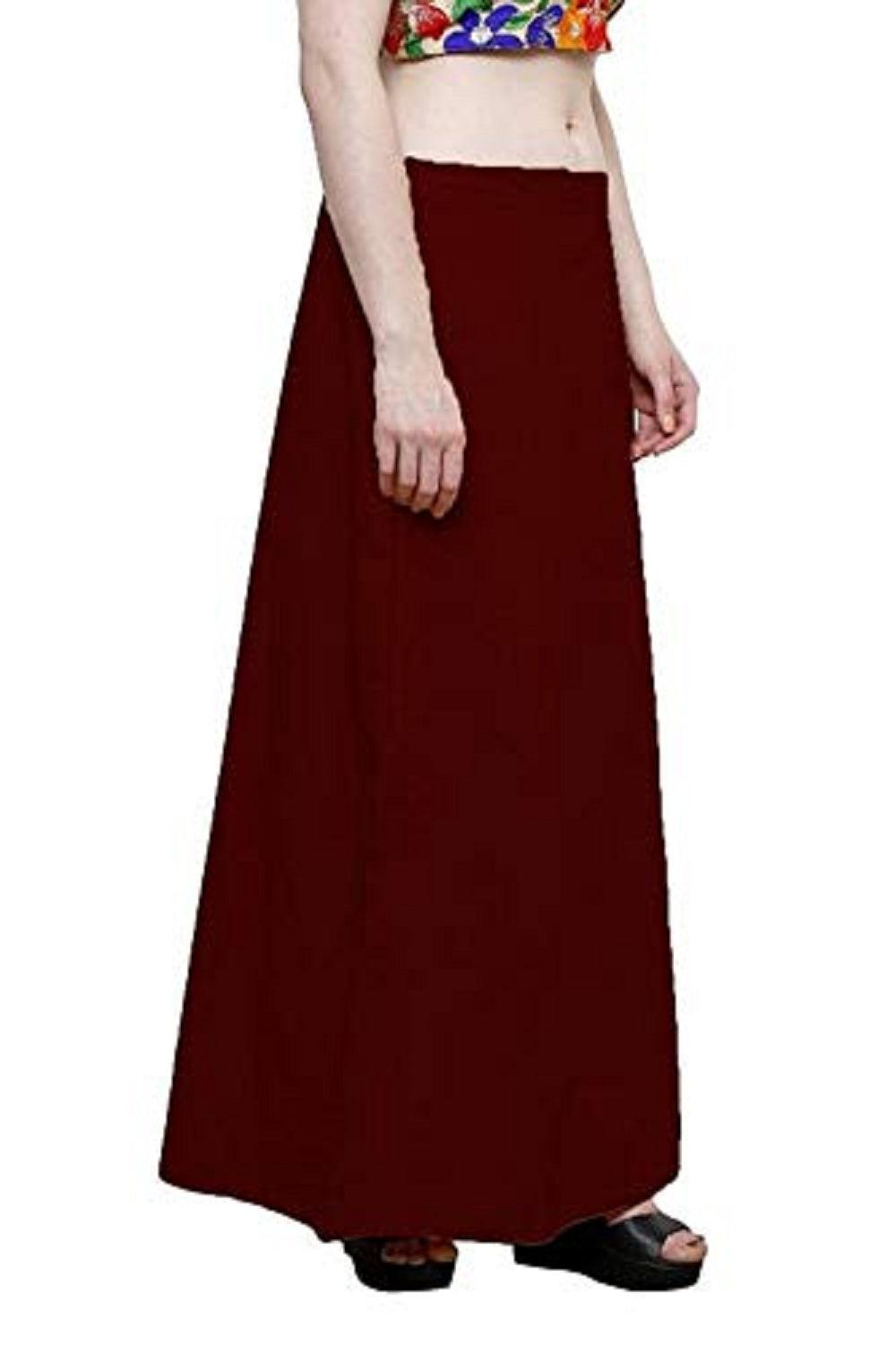 Clothing woman's Elegant Look Ethnic Wear Cotton Petticoat Maroon Pack of 1