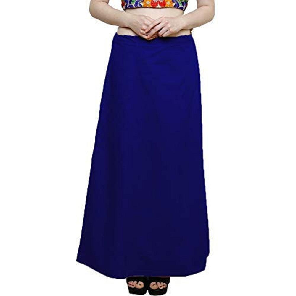 Clothing woman's Elegant Look Ethnic Wear Cotton Petticoat Blue Pack of 1 Default Title