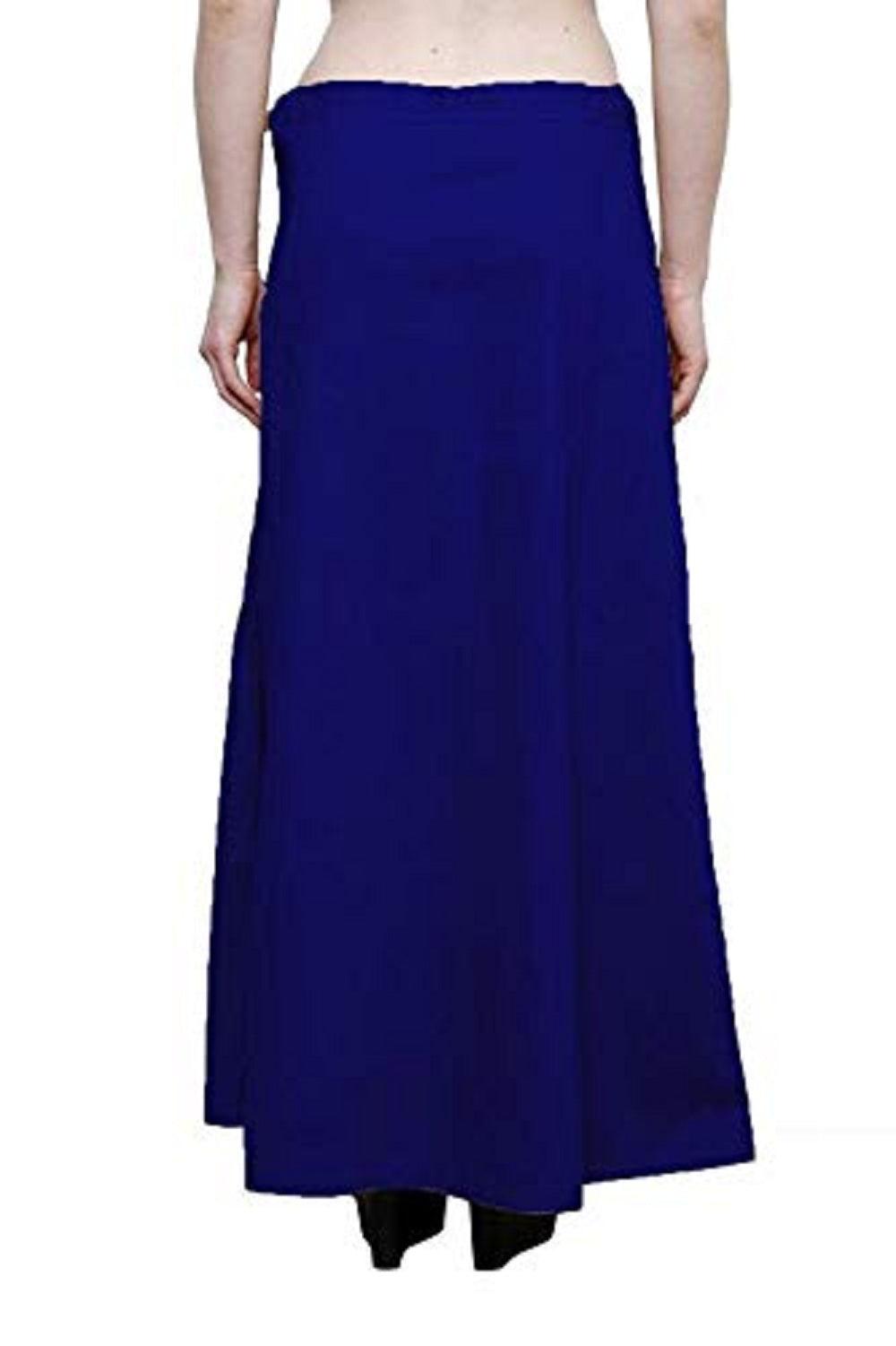 Clothing woman's Elegant Look Ethnic Wear Cotton Petticoat Blue Pack of 1