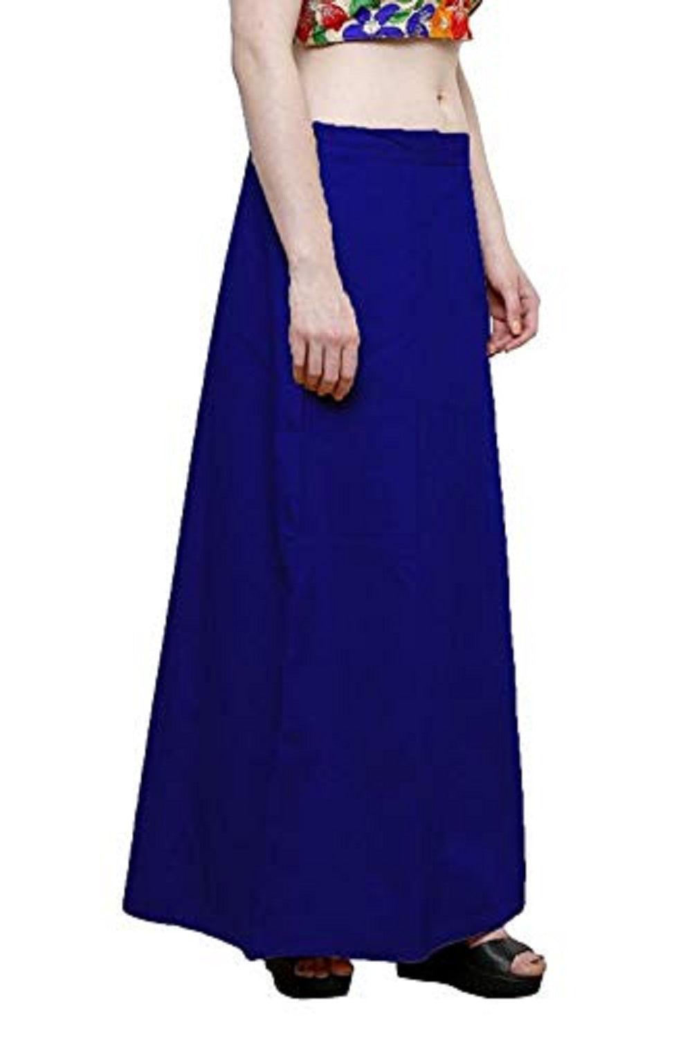 Clothing woman's Elegant Look Ethnic Wear Cotton Petticoat Blue Pack of 1