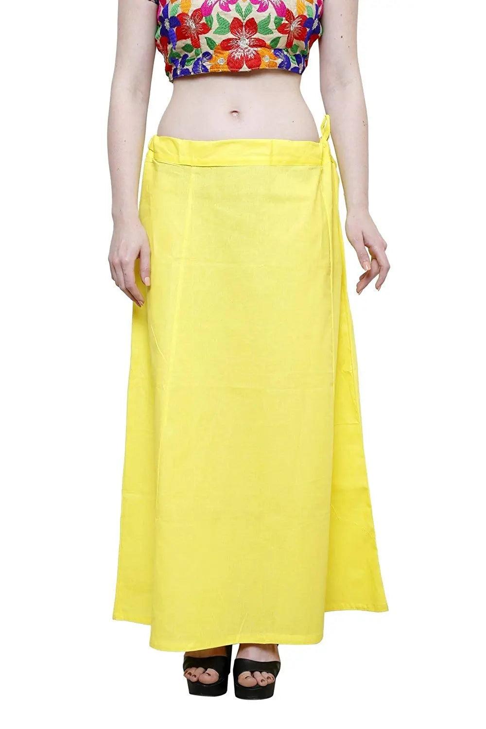 Clothing woman's Elegant Look Ethnic Wear Cotton Petticoat Multi (Pack of 5)