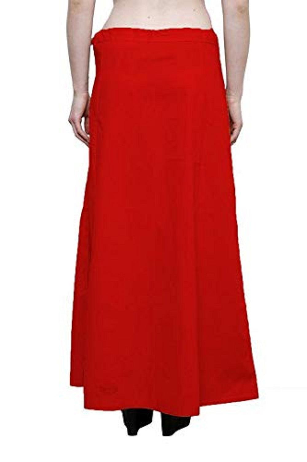 Clothing woman's Elegant Look Ethnic Wear Cotton Petticoat Red Pack of 1