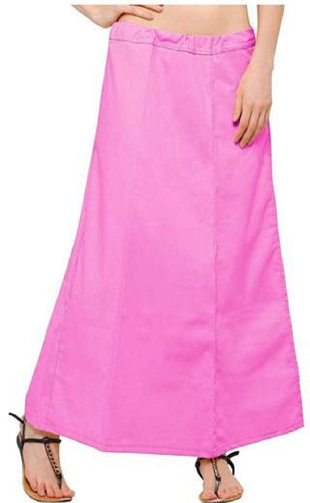 Clothing woman's Elegant Look Ethnic Wear Cotton Petticoat Pink Pack of 1 Default Title