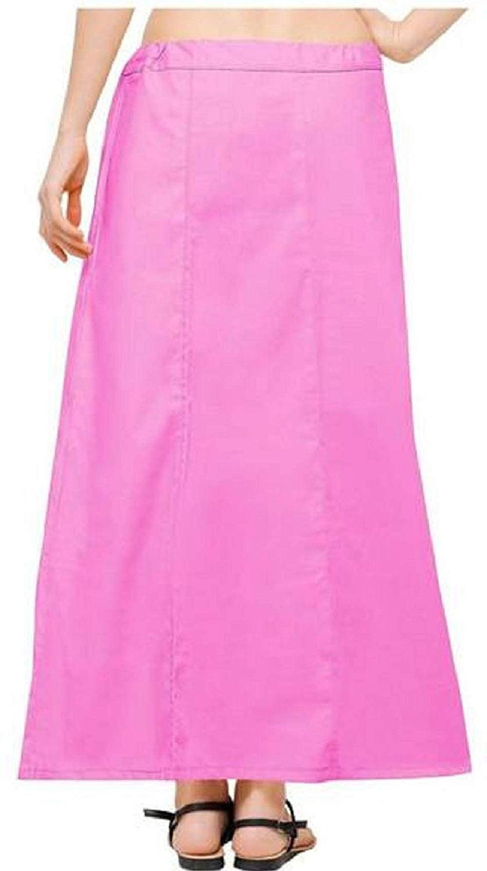 Clothing woman's Elegant Look Ethnic Wear Cotton Petticoat Pink Pack of 1