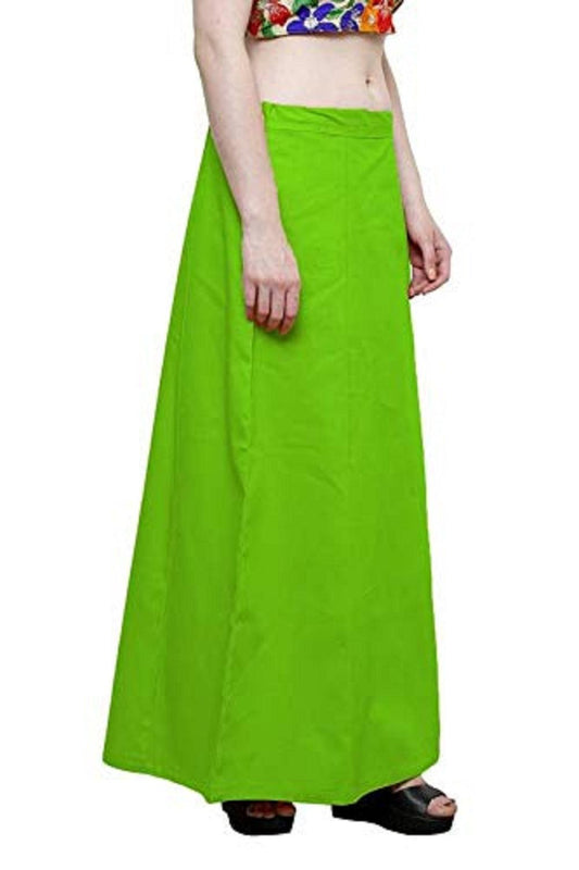 Singhania Clothing woman's Elegant Look Ethnic Wear Cotton Petticoat Perrot Green Pack of 1 Default Title