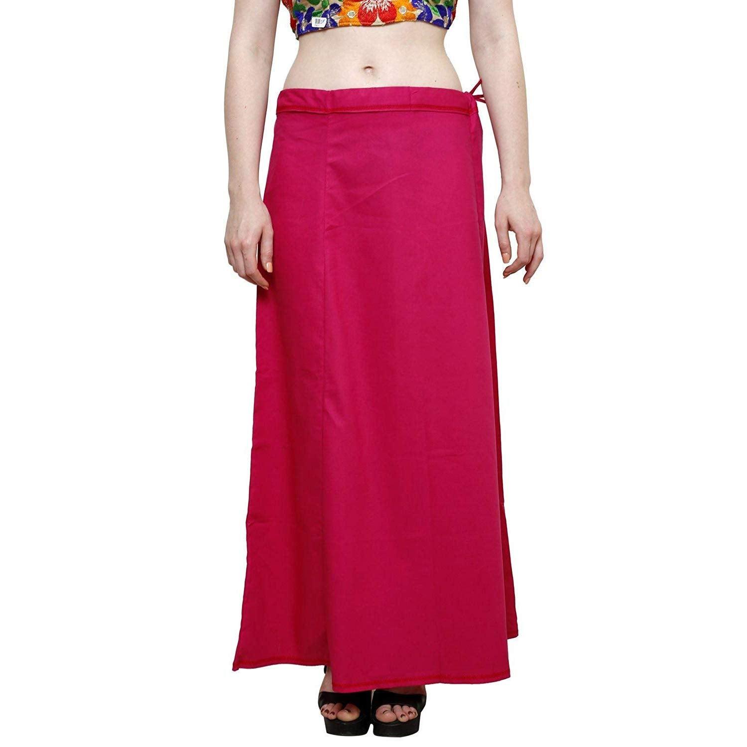 Clothing woman's Elegant Look Ethnic Wear Cotton Petticoat Dark Pink Pack of 1 Default Title