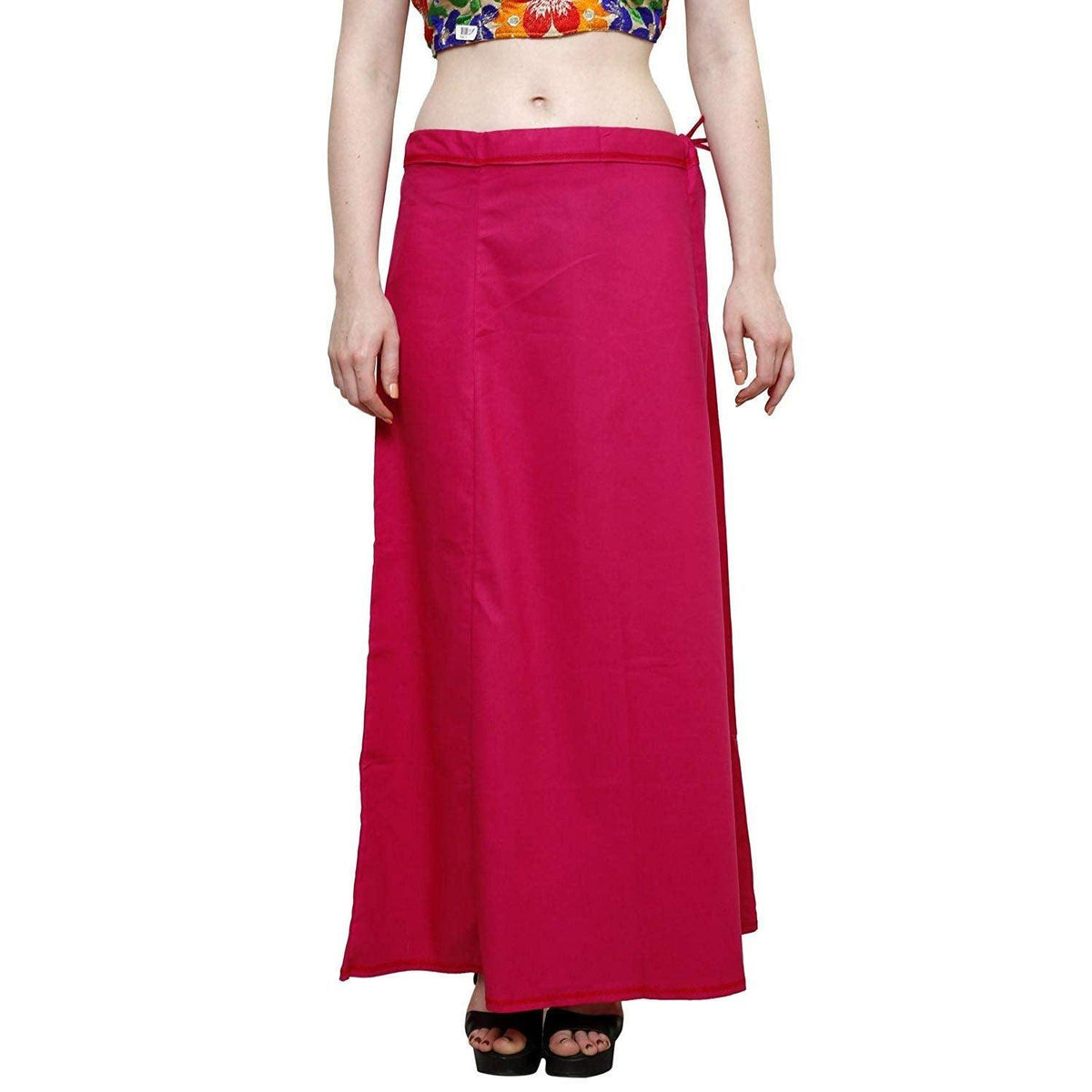 Clothing woman's Elegant Look Ethnic Wear Cotton Petticoat Dark Pink Pack of 1 Default Title