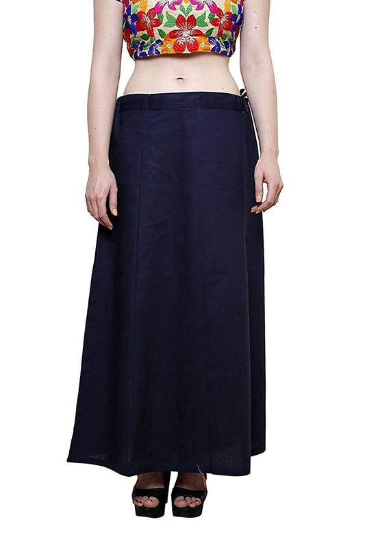 Singhania Clothing woman's Elegant Look Ethnic Wear Cotton Petticoat Navy Pack of 1 Default Title