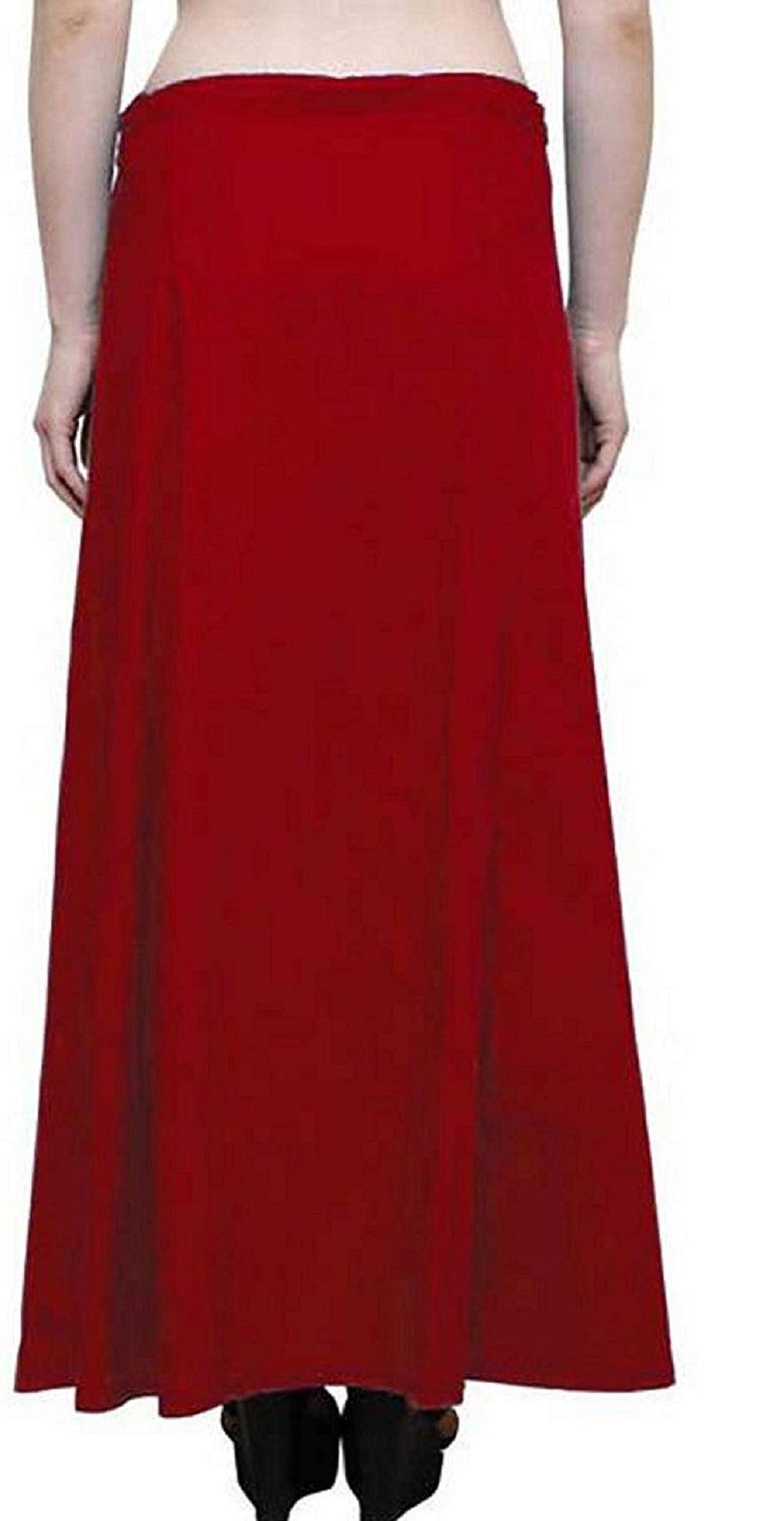Clothing woman's Elegant Look Ethnic Wear Cotton Petticoat Dark Red Pack of 1