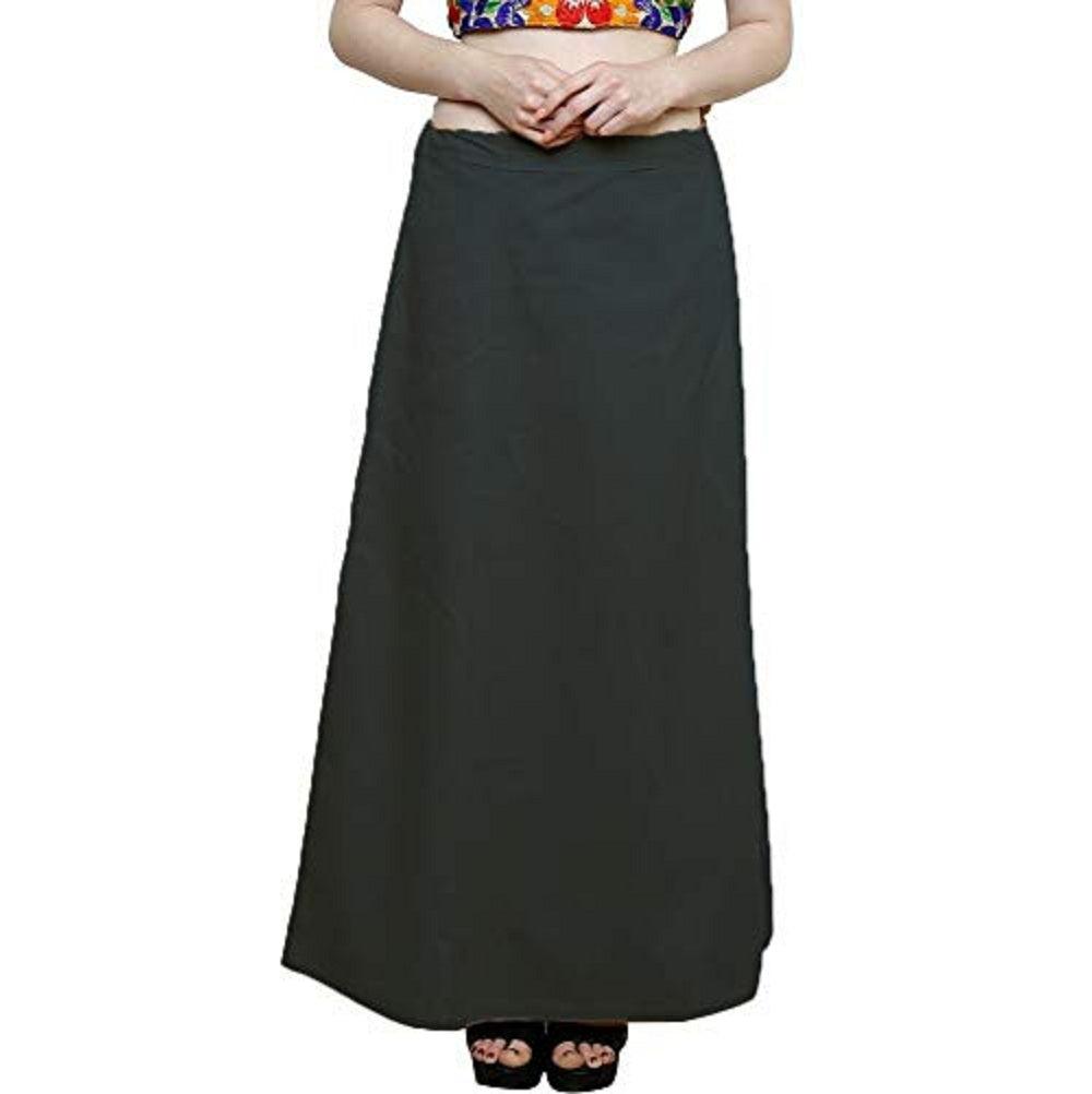 Clothing woman's Elegant Look Ethnic Wear Cotton Petticoat Dark Grey Pack of 1 Default Title