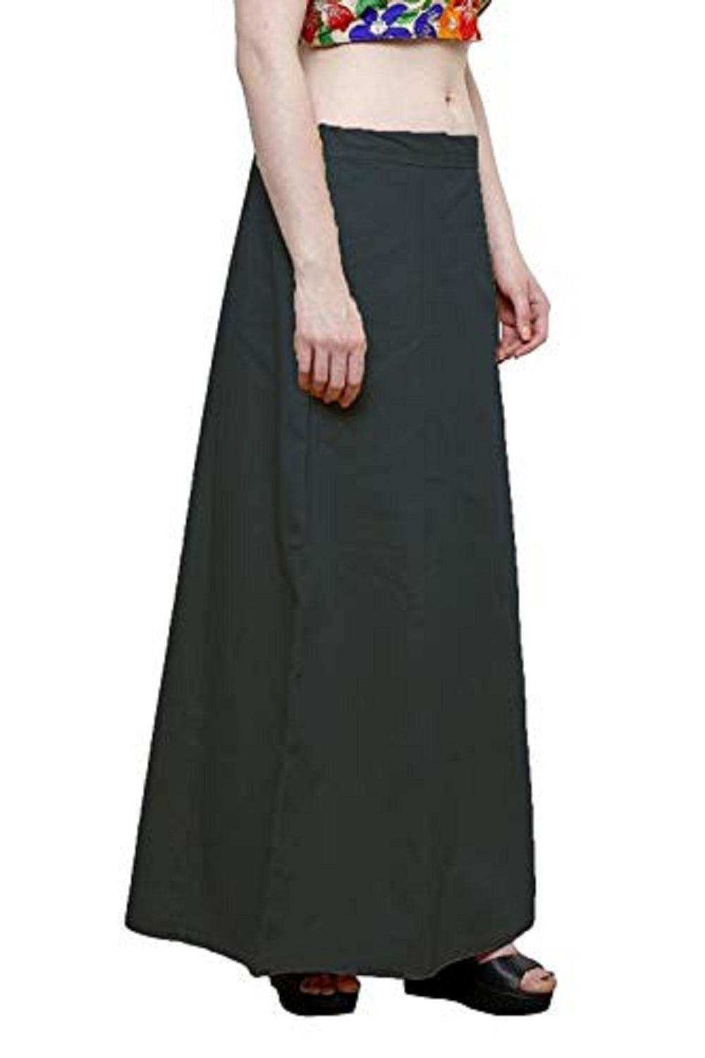 Clothing woman's Elegant Look Ethnic Wear Cotton Petticoat Dark Grey Pack of 1