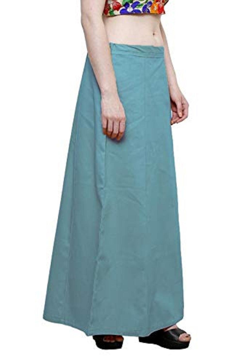 Clothing woman's Elegant Look Ethnic Wear Cotton Petticoat Blue Pack of 1 Default Title