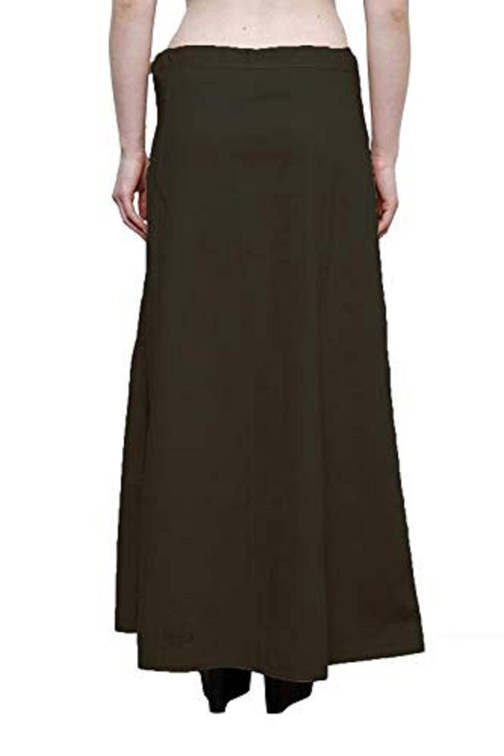 Clothing woman's Elegant Look Ethnic Wear Cotton Petticoat Dark Coffee Pack of 1