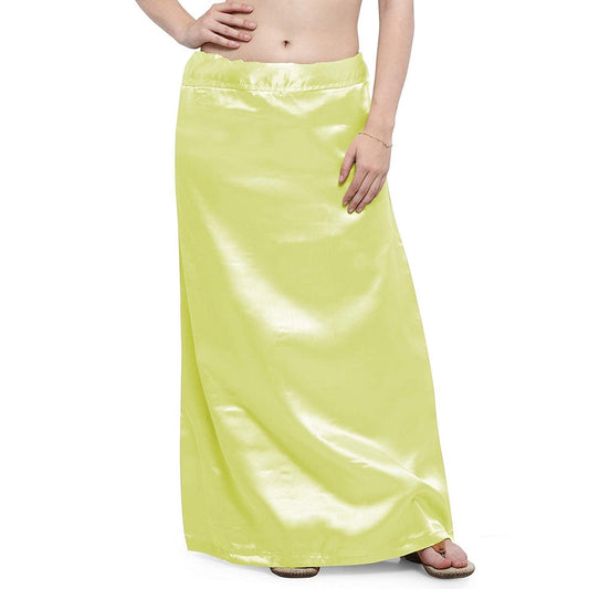 Trendzmy Woman's Satin Lemon Yellow Petticoat Default Title