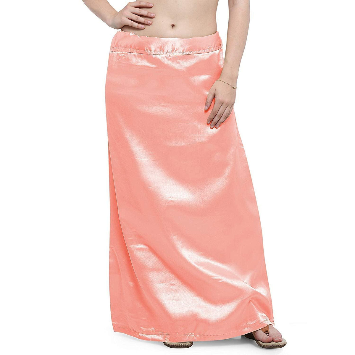 Woman's Satin Peach Petticoat Default Title