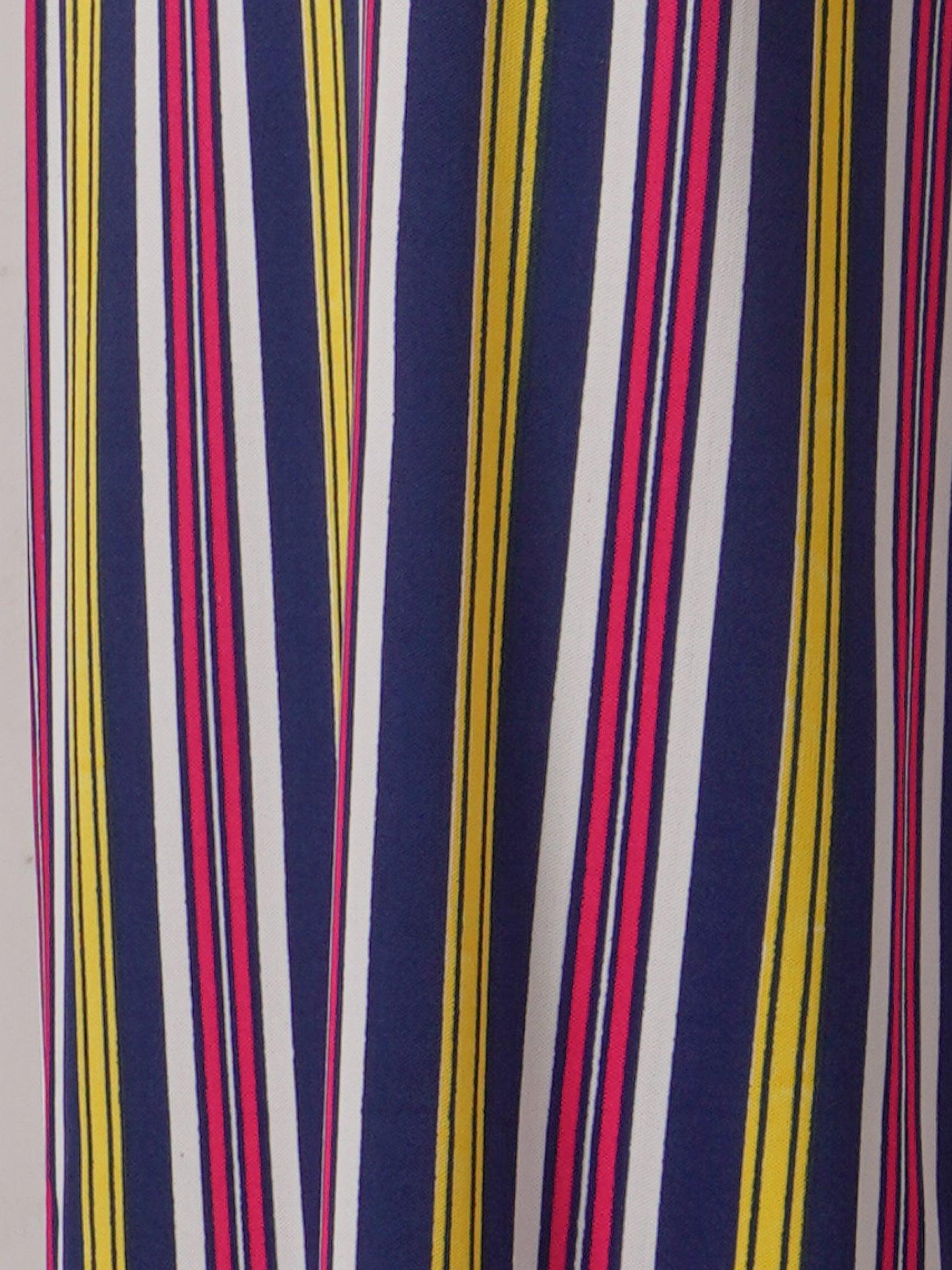 Woman's Rayon Stripe Pink Multi Palazzo