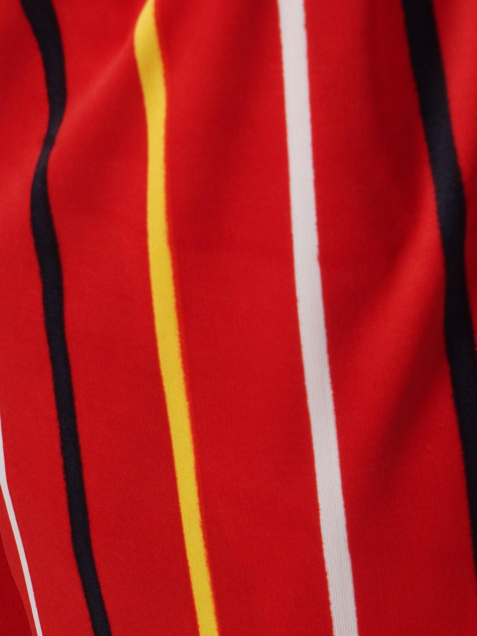 Woman's Rayon Stripe Red Palazzo