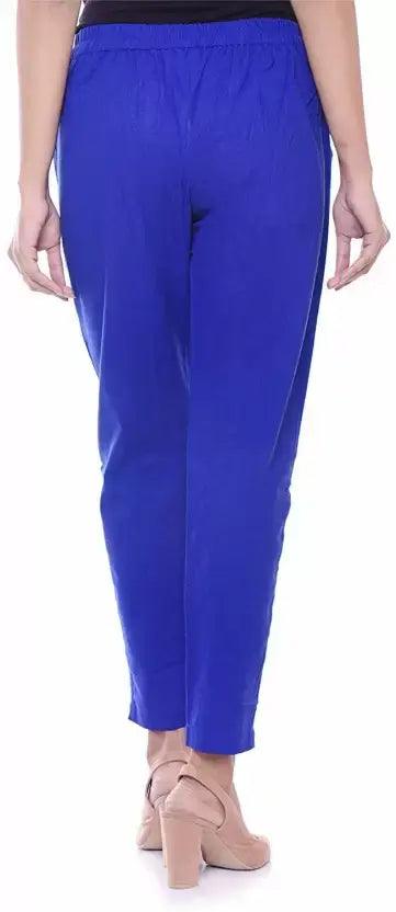 Women's Royal Blue Plain Pant Palazzo