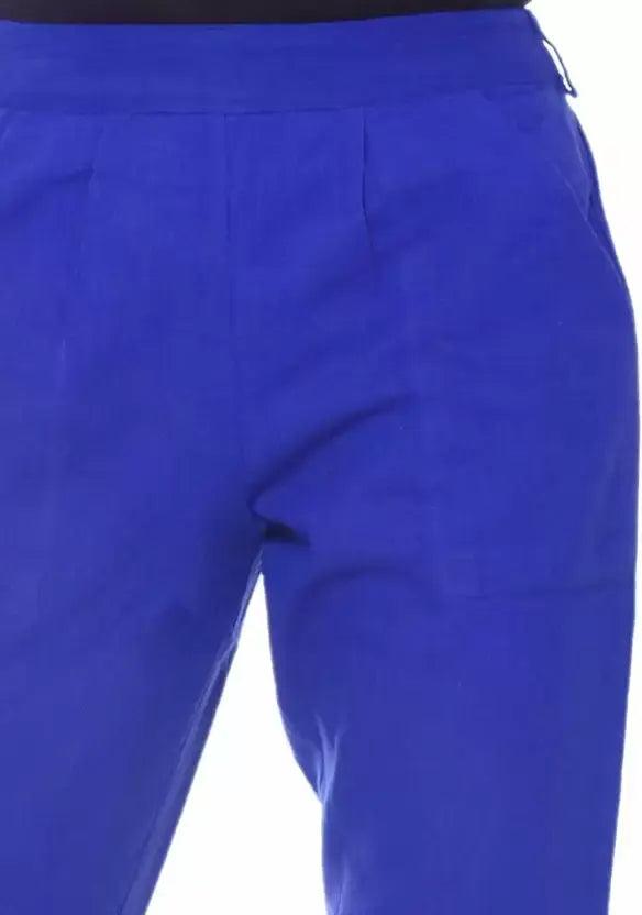 Women's Royal Blue Plain Pant Palazzo