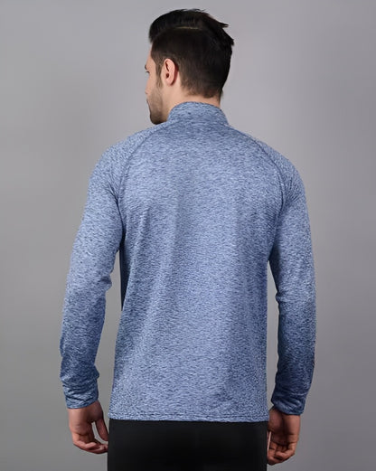 Shiv Naresh Men Regular Fit High-Neck SNHA-1035-Blue T-Shirt