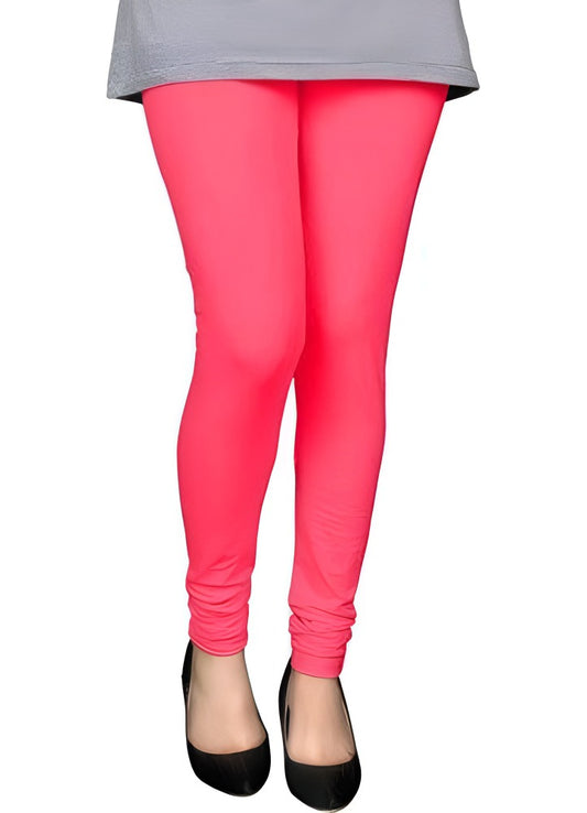 Pink Solid Churidar Ethnic Wear Legging
