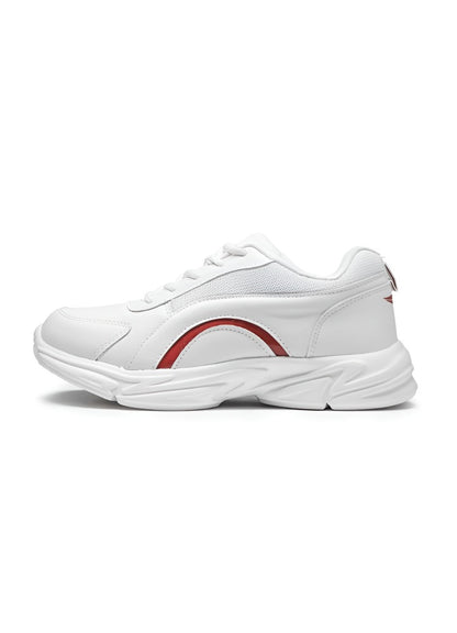 ASIAN Unisex School Shoes - Elegant 22 White and Red Lace-Up Shoes
