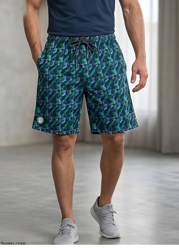 Bum Chums Men's Multicolor Printed Casual & Sports Shorts with Drawstring Waist