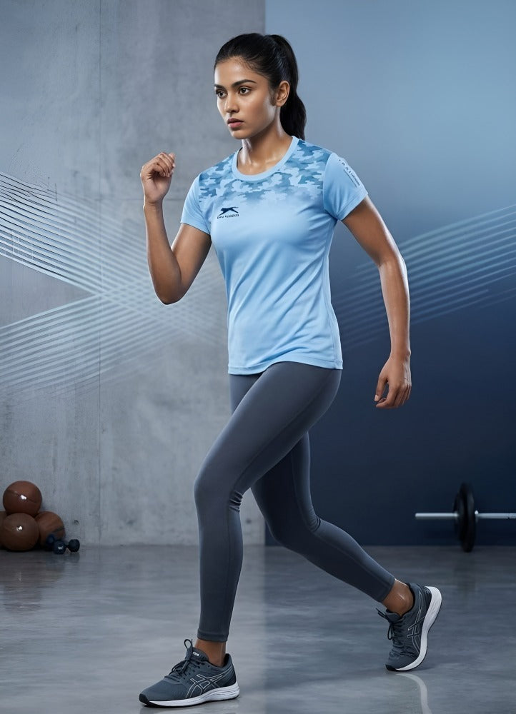 Shiv Naresh Girl's|Women'S Half Sublimation Sports T-Shirt | Quick Dry Polyester Gym & Running T-Shirt | Lightweight Athletic Training Tee