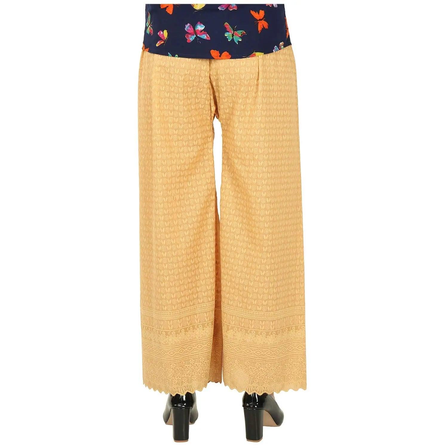 Woman's Cotton Chiken Plazzo Beige