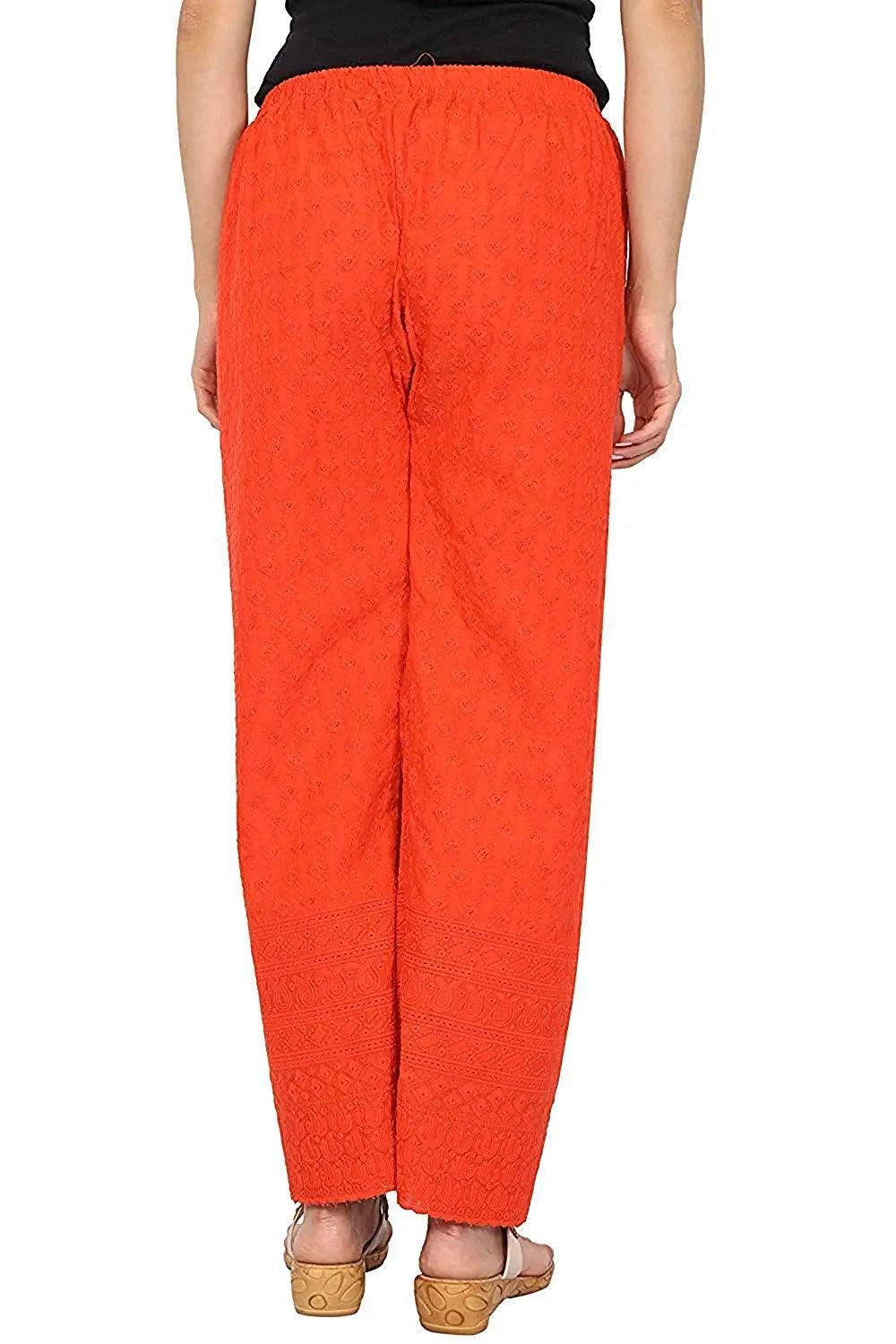 Woman's Cotton Chiken Plazzo Orange
