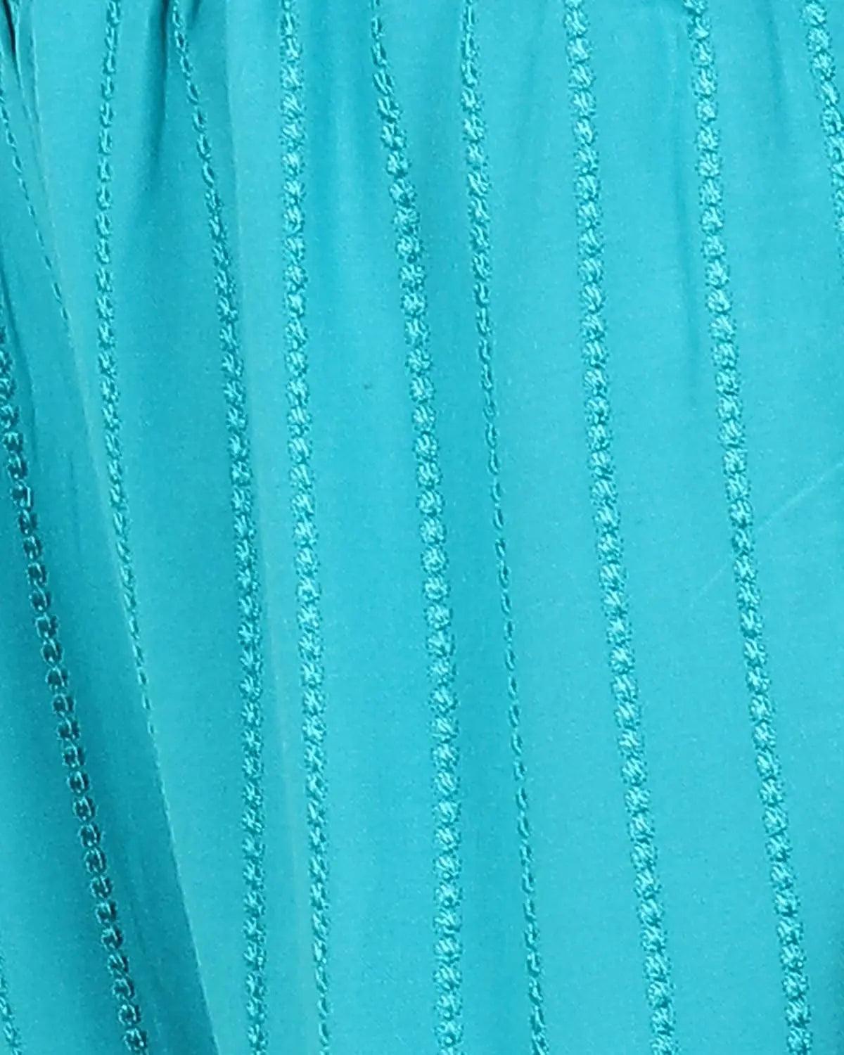Women's Rama Green Chicken Rayon Palazzo Flaired Pants wrinkle free