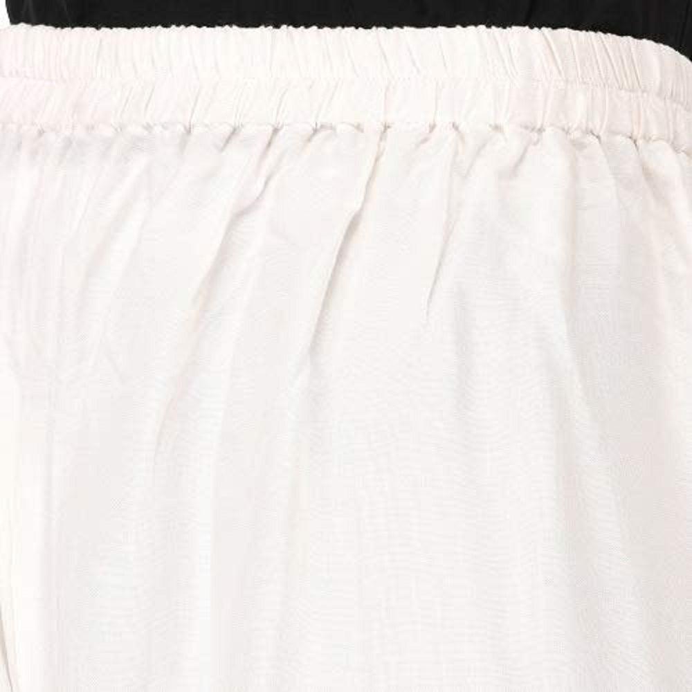 Woman's Rayon Plain White Palazzo