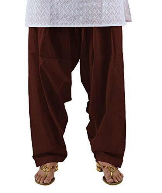 Trendzmy Cotton Solid Patiala Coffee Salwar Default Title