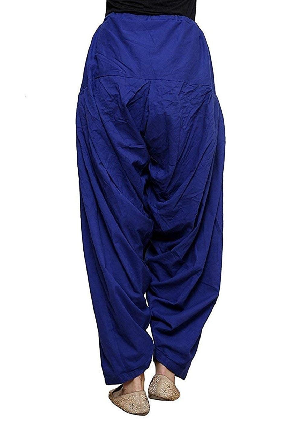 Cotton Solid Patiala Ink Blue Salwar