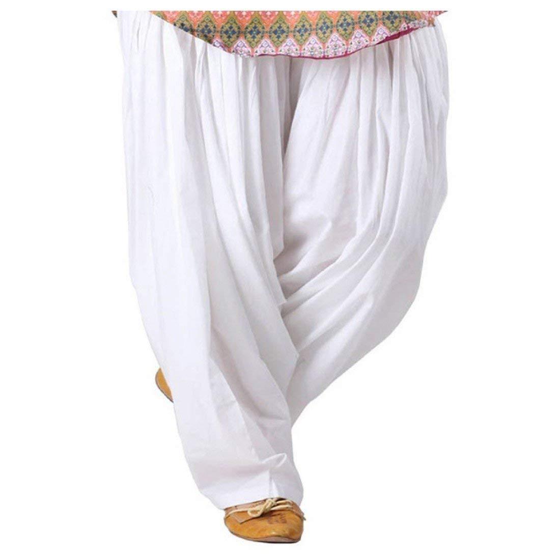 Cotton Solid Patiala White Salwar Default Title
