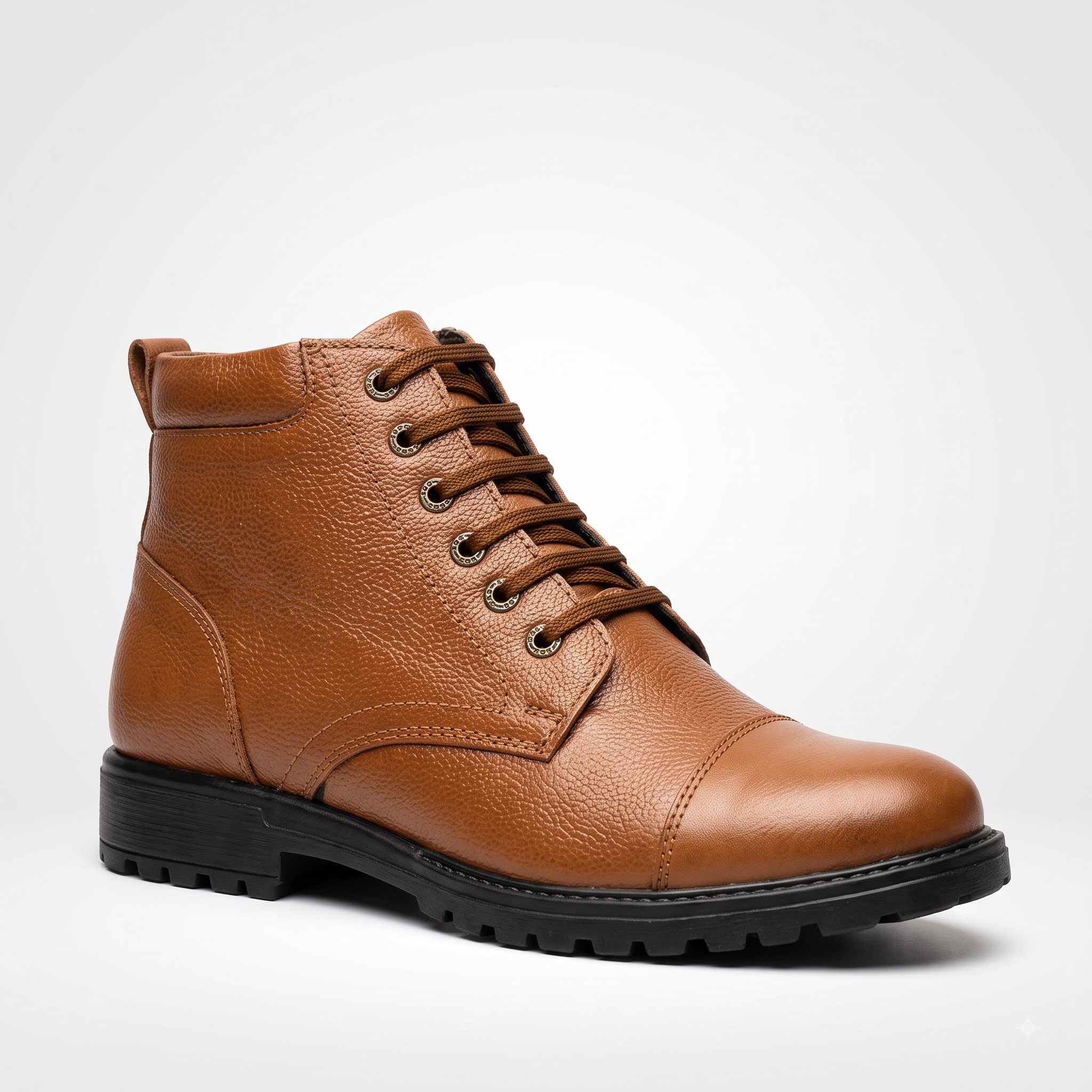 Men's TSF Police Uniform Boot Genuine Leather Brown