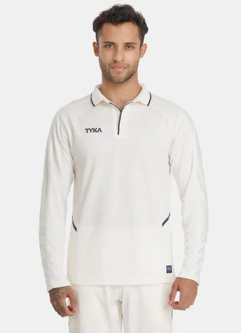 TYKA Align Full-Sleeve Cricket Top – Premium Off-White Match Jersey