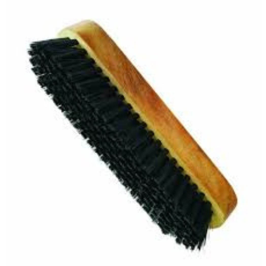 Tiger Black Shoe Brush | Wooden Handle Shoe Cleaning Brush | Hard Bristle Polish Brush