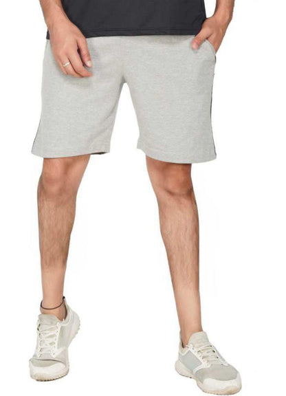Solid Men Grey Basic Shorts