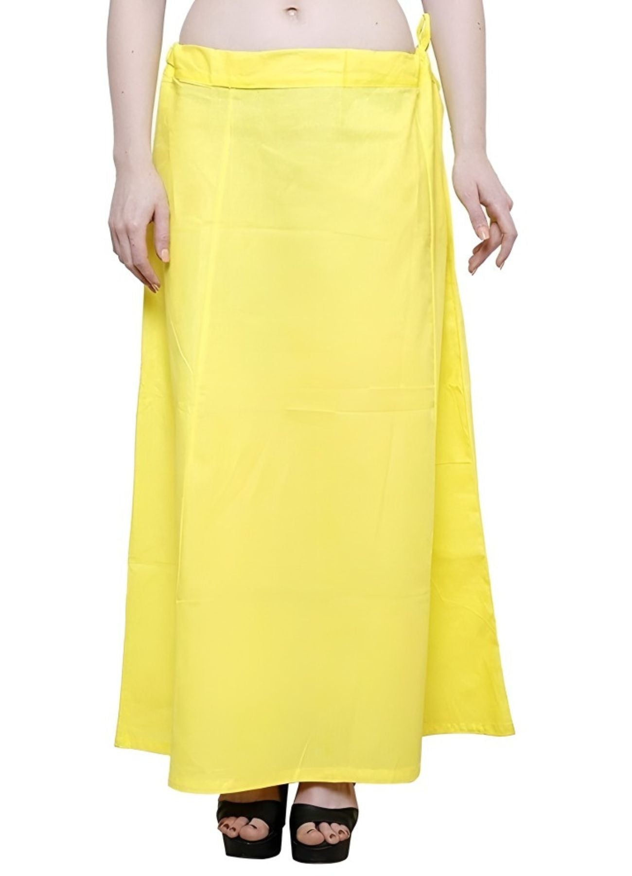 Clothing woman's Elegant Look Ethnic Wear Cotton Petticoat Lemon Yellow Pack of 1