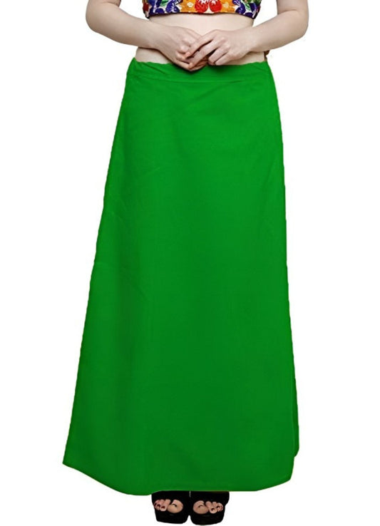 Clothing woman's Elegant Look Ethnic Wear Cotton Petticoat Green Pack of 1