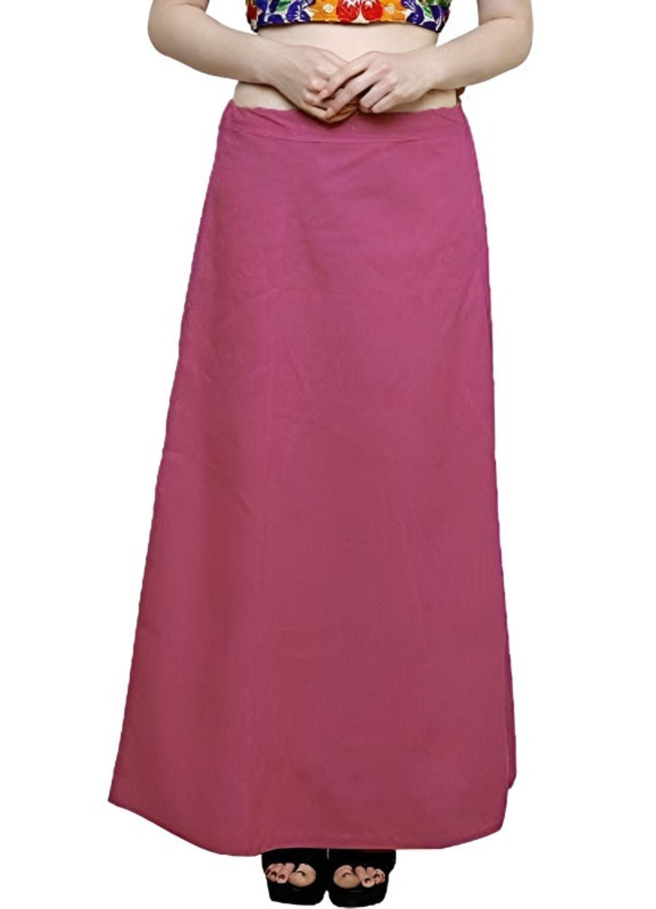 Clothing woman's Elegant Look Ethnic Wear Cotton Petticoat Falsa Pack of 1