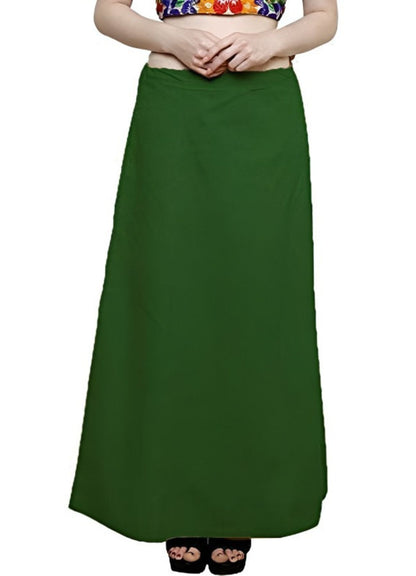 Clothing woman's Elegant Look Ethnic Wear Cotton Petticoat Dark Green Pack of 1
