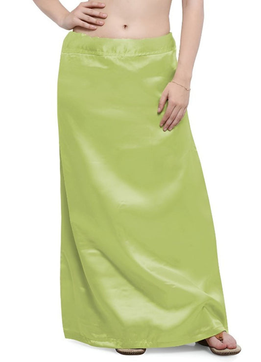 Woman's Satin Light Mehandi Petticoat