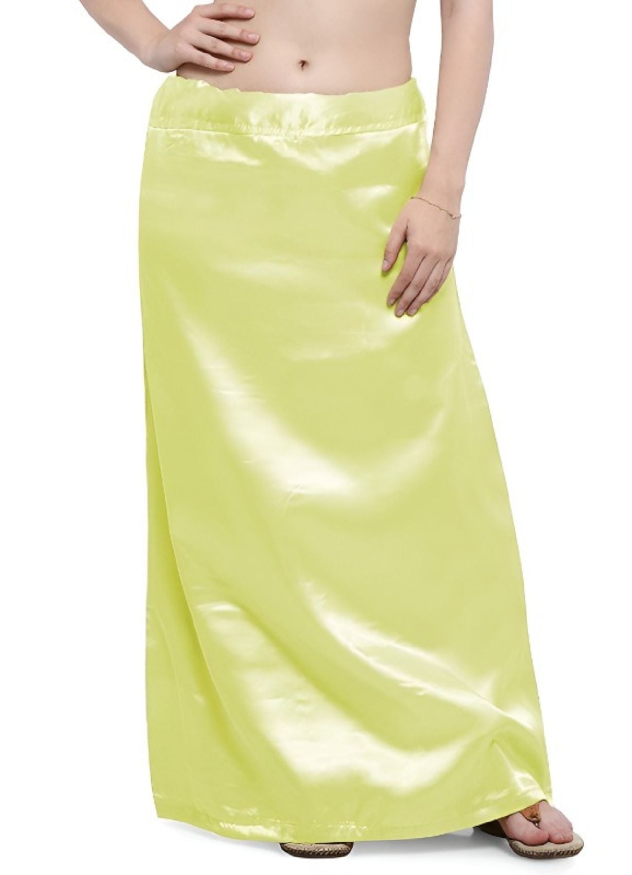 Woman's Satin Lemon Yellow Petticoat