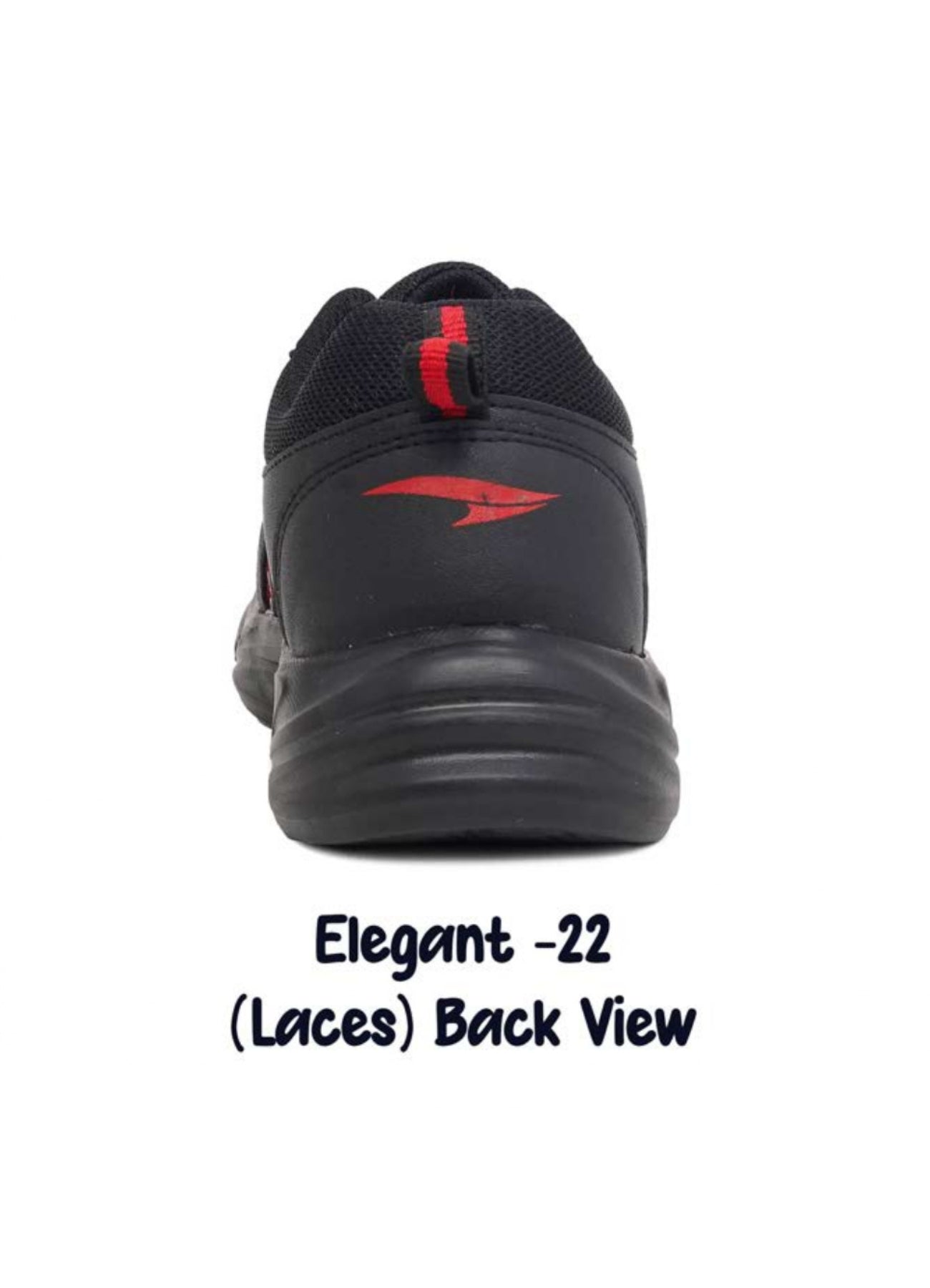ASIAN Men's & Boys' Elegant 22 Black and Red Athletic Lace-Up Shoes.. GD Goenka School Shoes