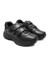 ASIAN Men's & Boys' Casual Velcro Sneakers Running & Walking School Shoes with Easy-to-Wear Straps _Black