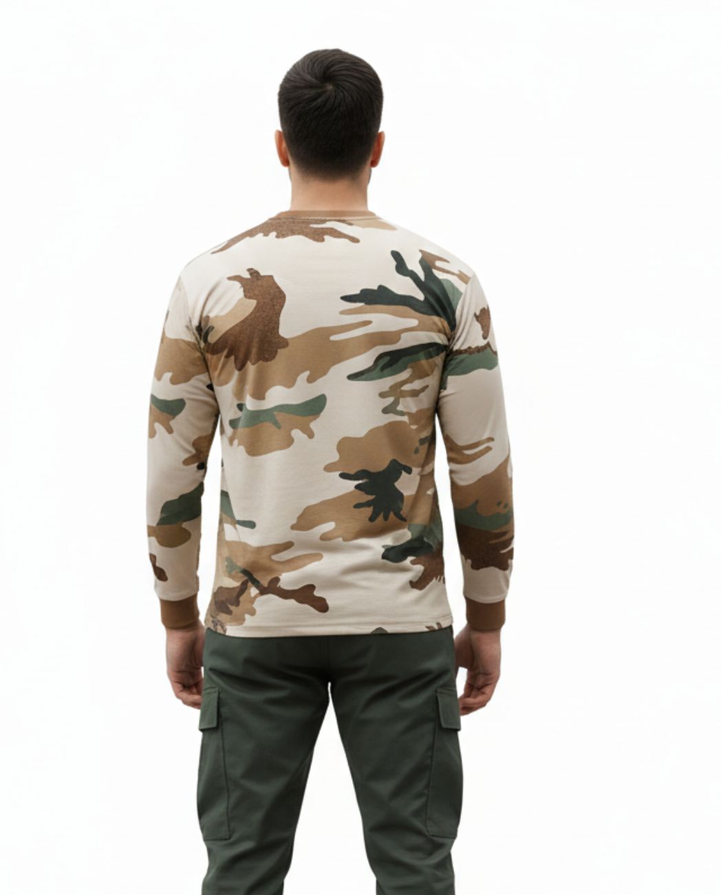 ITBP Original Camouflage Fabric T-Shirt , Durable & Breathable Army Wear Full Sleeves