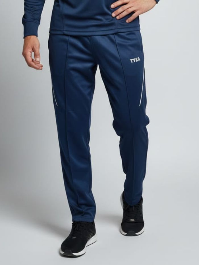 Tyka Men’s Navy Sports Track Pants | Slim Fit Running |Cricket |Training Joggers | Quick Dry Activewear
