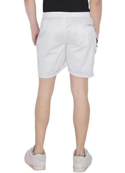 Solid Men White Basic Shorts